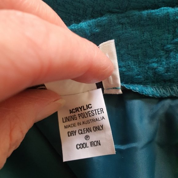 Vintage Dolina Petites Teal Skirt - Picture 9 of 15